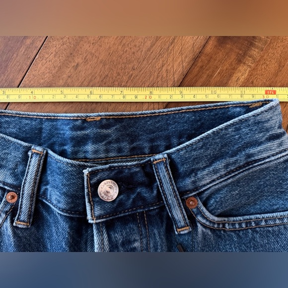 Calvin Klein Twisted Hem Retro Fit High Rise Jeans 27” inseam size 24 NWT - Picture 8 of 10